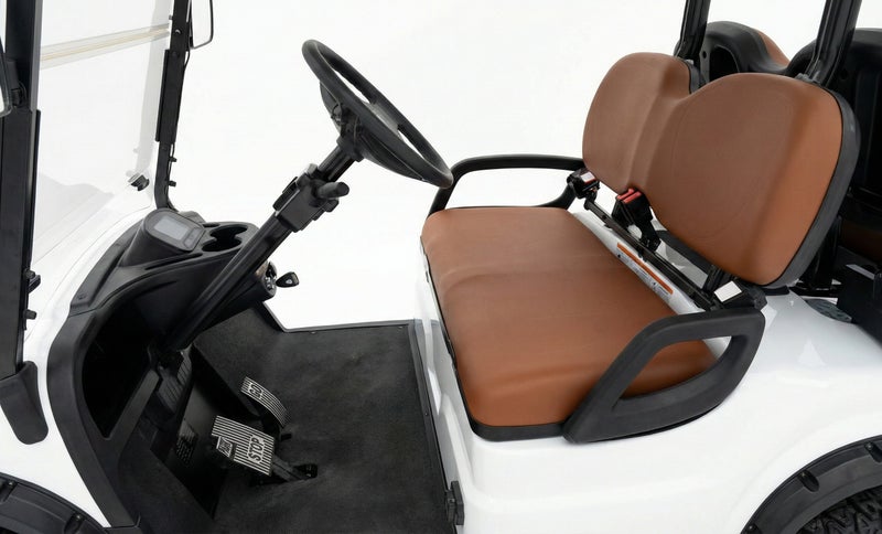 EPIC 2-Seater Non-Lifted Electric Golf Cart with Lithium Battery 105Ah & Standard Tires | LSEV (Red) - Image 5